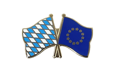 Bayern + Europäische Union EU Freundschaftspin