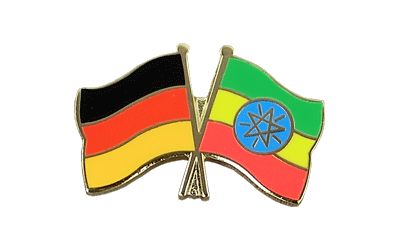 Deutschland + Äthiopien mit Stern Freundschaftspin