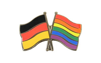 Deutschland + Regenbogen Freundschaftspin