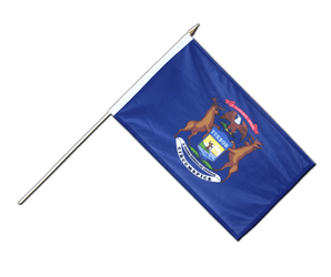 Stockflagge Michigan - 30 x 45 cm PRO