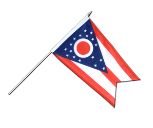 Ohio Hand Waving Flag 12x18"