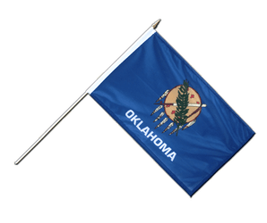Oklahoma Drapeau sur hampe 30 x 45 cm