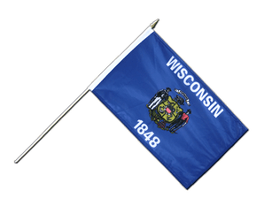 Stockflagge Wisconsin - 30 x 45 cm PRO
