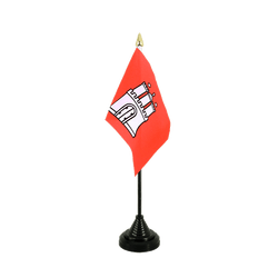 Tischflagge Hamburg - 10 x 15 cm