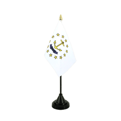 Rhode Island Mini drapeau de table 10 x 15 cm