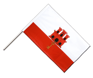 Hand Waving Flag Gibraltar - 2x3 ft PRO