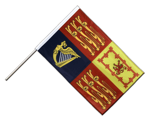 Royal Standard du Royaume-Uni Drapeau sur hampe PRO 60 x 90 cm