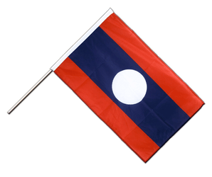 Laos Hand Waving Flag PRO 2x3 ft