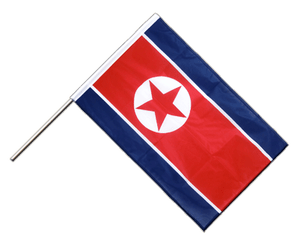 Drapeau Corée du Nord sur hampe PRO - 60 x 90 cm