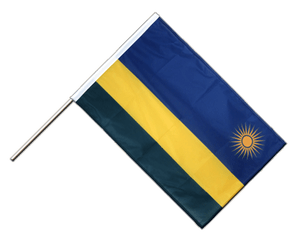 Rwanda Hand Waving Flag PRO 2x3 ft