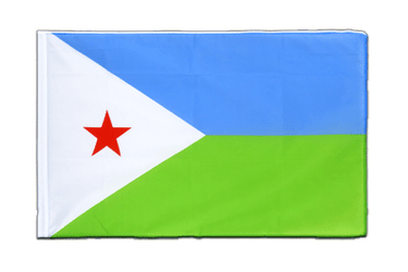Dschibuti Flagge - 60 x 90 cm Hohlsaum ECO