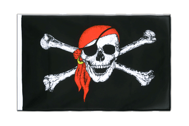 Pirat Kopftuch Flagge - 60 x 90 cm Hohlsaum ECO