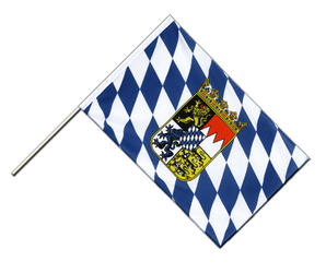 Stockflagge Bayern mit Wappen - 60 x 90 cm ECO