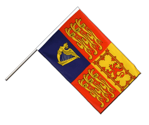 Royal Standard du Royaume-Uni Drapeau sur hampe ECO 60 x 90 cm