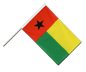 Guinée-Bissau Drapeau sur hampe ECO 60 x 90 cm