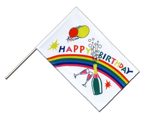 Happy Birthday Hand Waving Flag ECO 2x3 ft