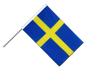 Drapeau Suède sur hampe ECO - 60 x 90 cm