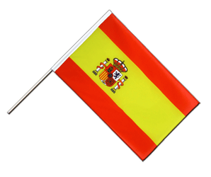 Stockflagge Spanien mit Wappen - 60 x 90 cm ECO
