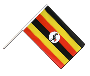 Ouganda Drapeau sur hampe ECO 60 x 90 cm