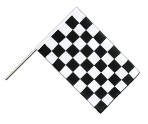 Checkered Hand Waving Flag ECO 2x3 ft