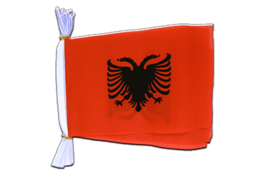 Albanie Mini Guirlande fanion 15 x 22 cm, 3 m