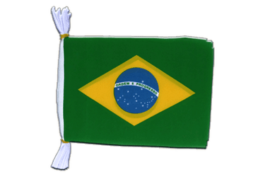 Brasilien Fahnenkette 15 x 22 cm, 3 m