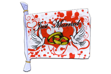 Just Married Flag Bunting 6x9", 3 m