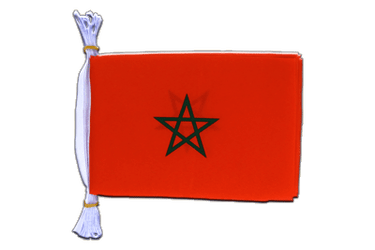 Marokko Fahnenkette 15 x 22 cm, 3 m