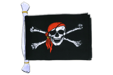 Pirate with bandana Flag Bunting 6x9", 3 m