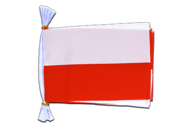 Pologne Mini Guirlande fanion 15 x 22 cm, 3 m