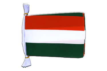 Hongrie Mini Guirlande fanion 15 x 22 cm, 3 m