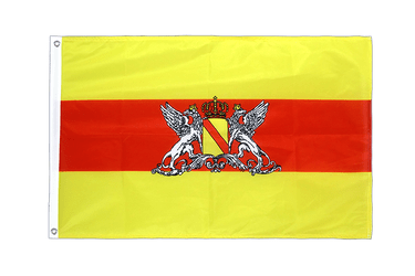 Baden mit Wappen Hissfahne VA Ösen 60 x 90 cm