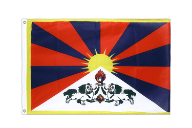 Drapeau Tibet 30 X 45 Cm - Polyester Résistant, Imprimé Recto-verso, Pour Intérieur/extérieur, Lavable à La Main