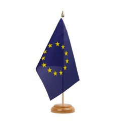 Tischflagge Europäische Union EU - 15 x 22 cm Holz