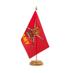 British Army Holz Tischflagge 15 x 22 cm