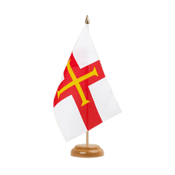 Guernsey Table Flag 6x9", wooden