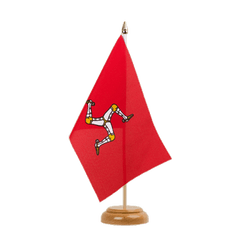 Isle of man Table Flag 6x9", wooden