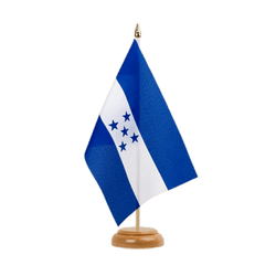 Tischflagge Honduras - 15 x 22 cm Holz