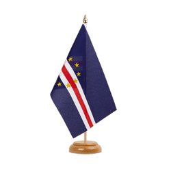 Cape Verde Table Flag 6x9", wooden