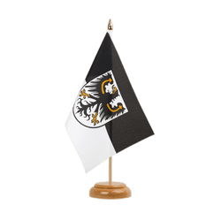 East Prussia Table Flag 6x9", wooden