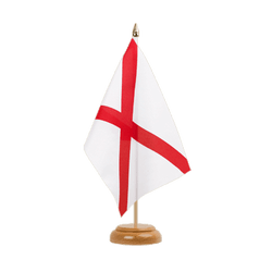Tischflagge Alabama - 15 x 22 cm Holz