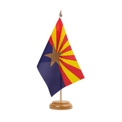 Arizona Table Flag 6x9", wooden