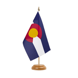 Colorado Table Flag 6x9", wooden