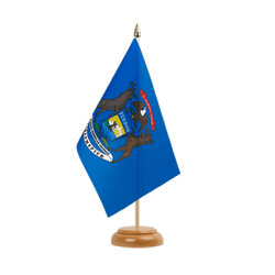 Tischflagge Michigan - 15 x 22 cm Holz