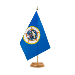 Tischflagge Minnesota - 15 x 22 cm Holz