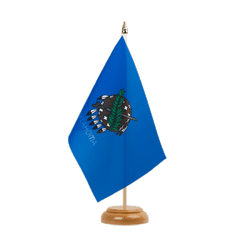 Tischflagge Oklahoma - 15 x 22 cm Holz