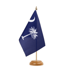 Tischflagge South Carolina - 15 x 22 cm Holz