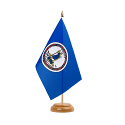 Tischflagge Virginia - 15 x 22 cm Holz