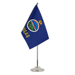 Kansas Satin Table Flag 6x9"