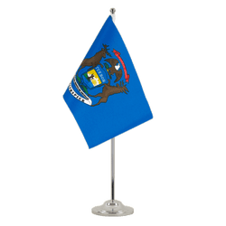 Michigan Satin Tischflagge 15 x 22 cm